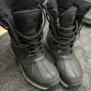 UGG Black Leather Boots